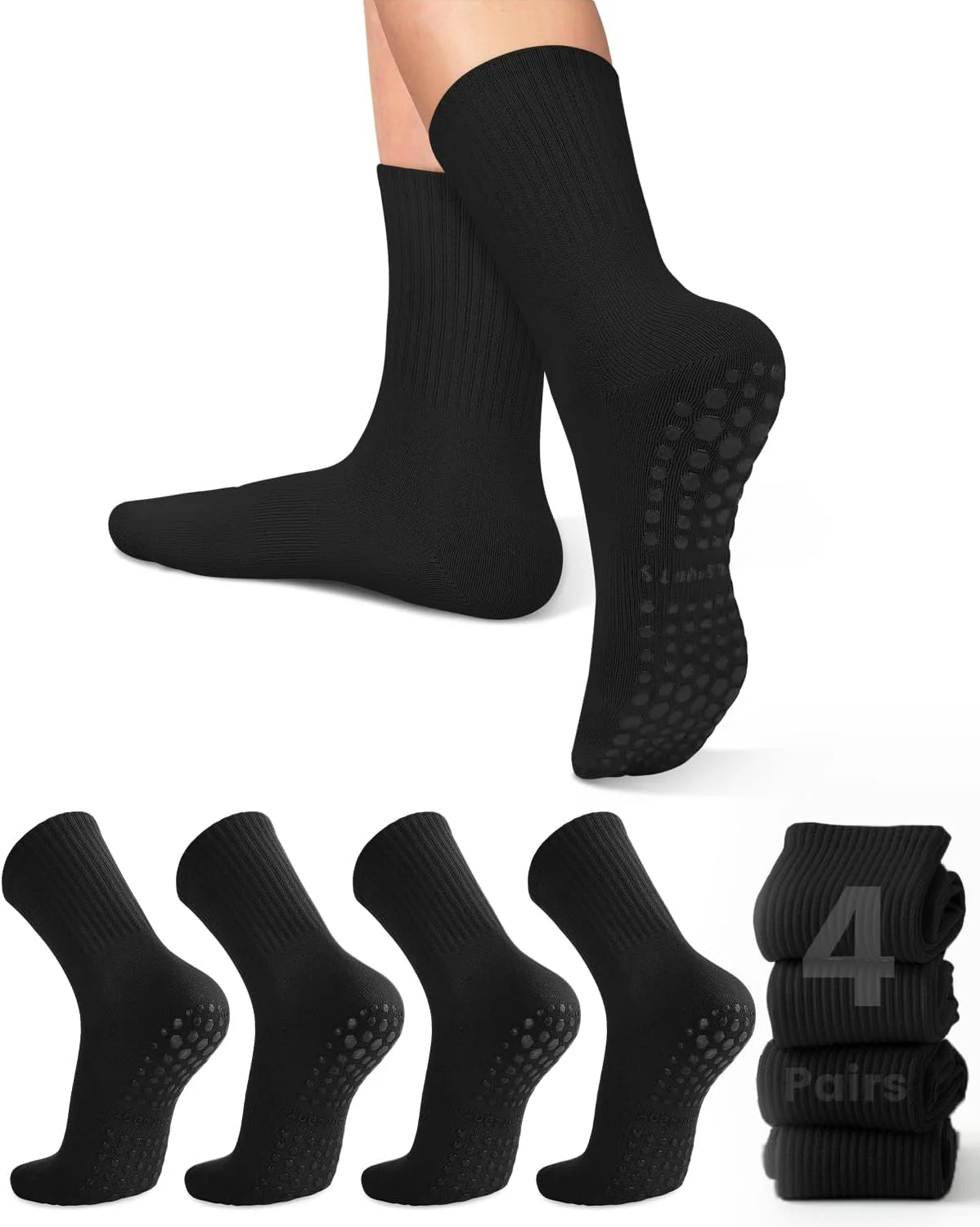 Grip Sock Yoga - 4 pares de calcetines de yoga