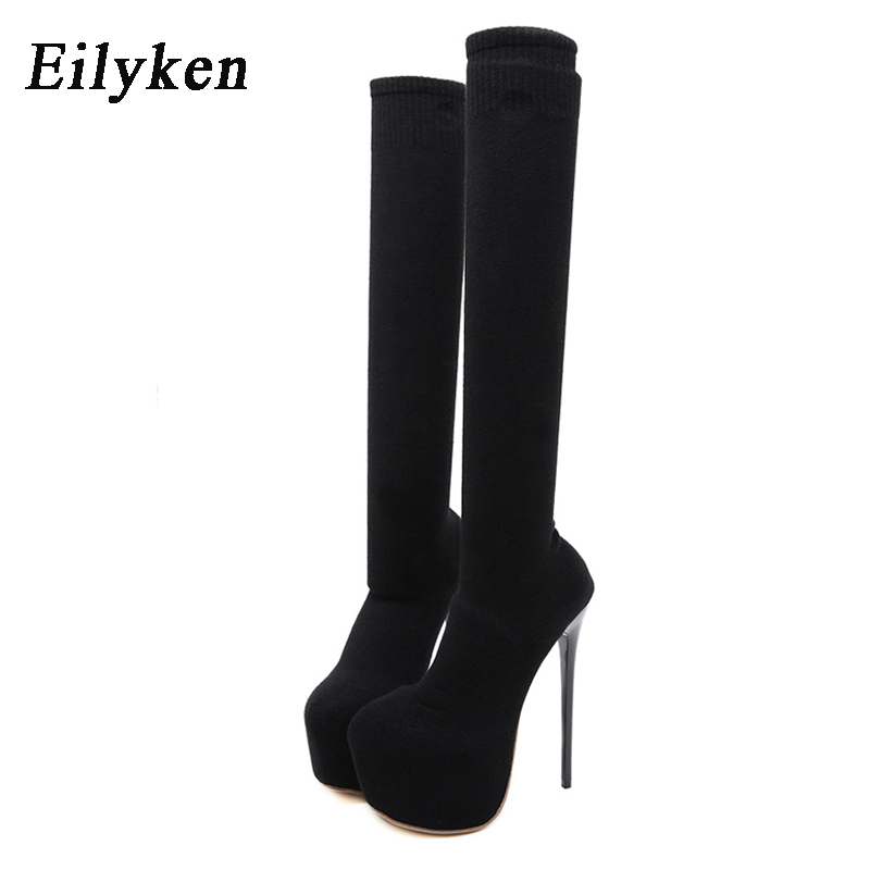 Eilyken, tacones de plataforma - Knee High Sock Women reseña y precio